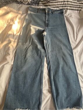 Light Blue Straight-Leg Jeans